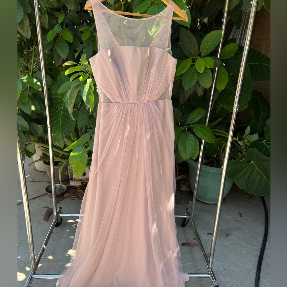 Monique Lhuillier Blush Strapless Gown